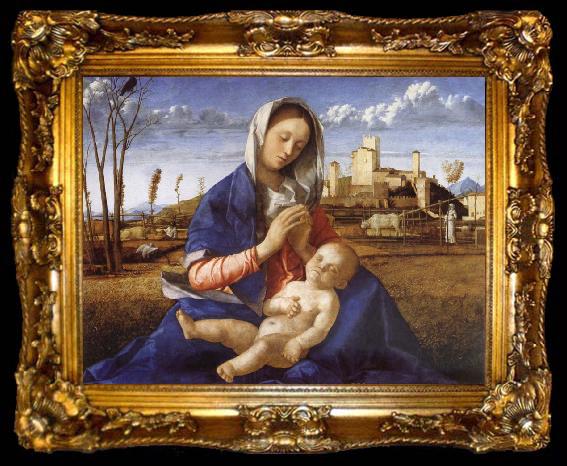 framed  Giovanni Bellini Madonna in the Meadow, ta009-2